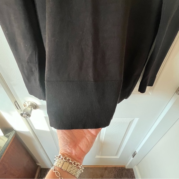 Women's Verve Ami Black Open Front Sweater Cardigan, Black, Medium - Picture 6 of 8